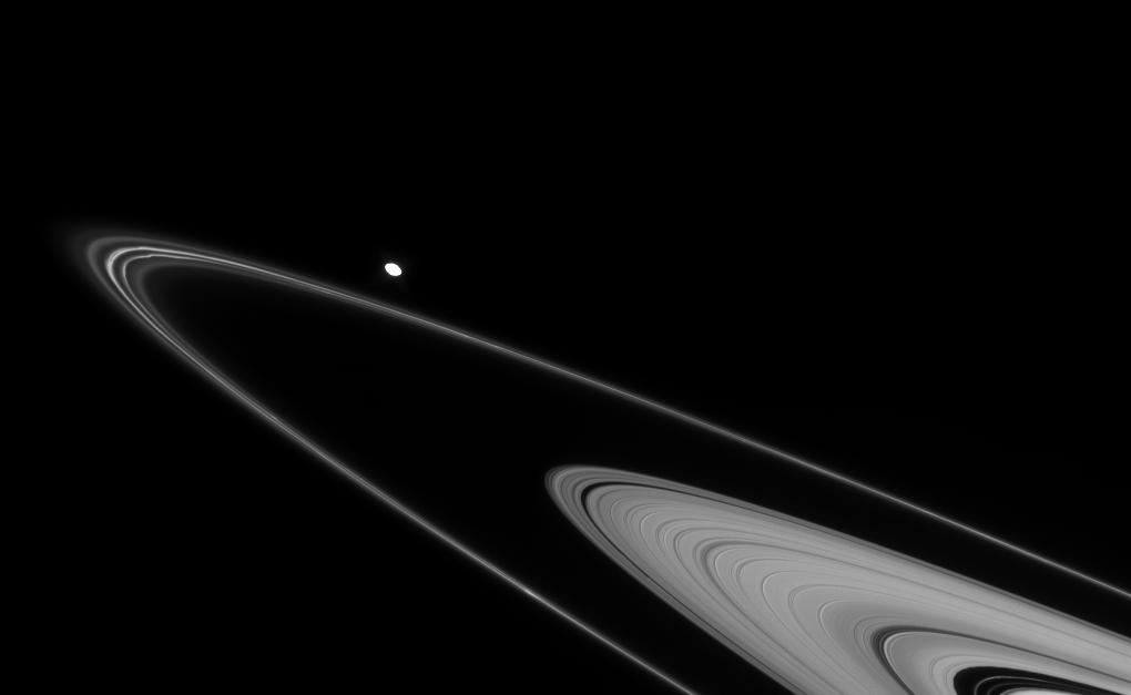 Saturn's rings and the moon Pandora