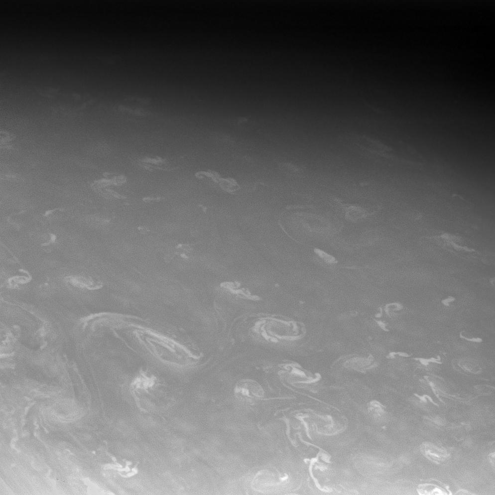 Clouds in Saturn's high north