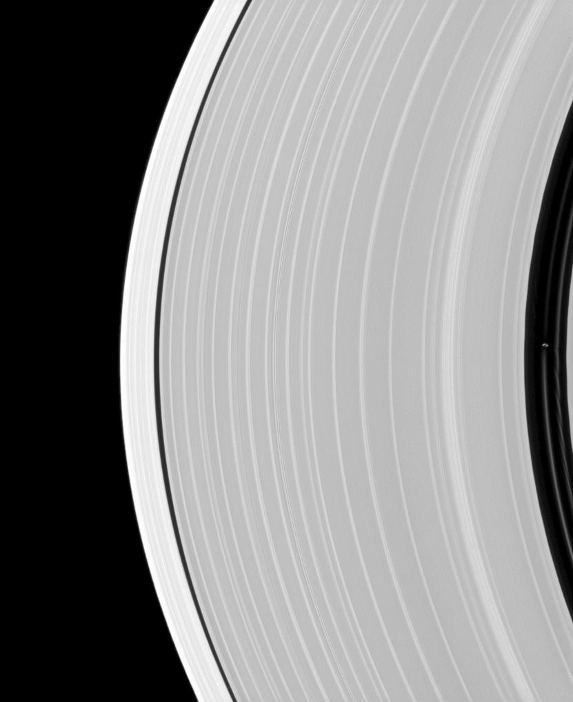 Pan and Saturn's rings
