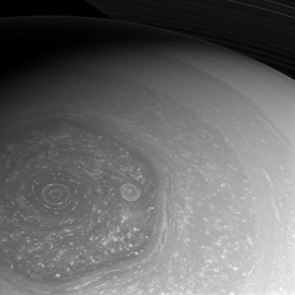 Summer is slowly coming to Saturn's northern hemisphere.