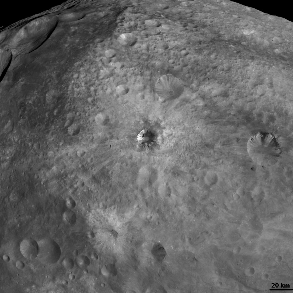 The Various Craters on Vesta