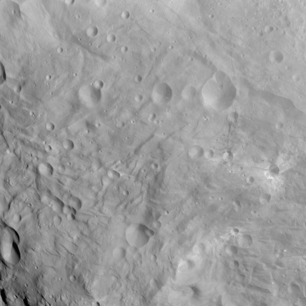 Craters and Grooves in the South Polar Region