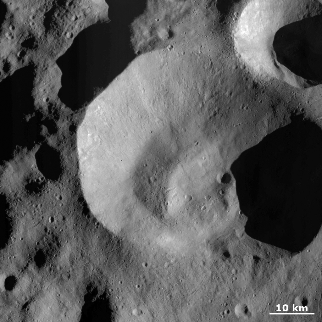 Caparronia Crater Covered with Ejecta and Small, Secondary Craters