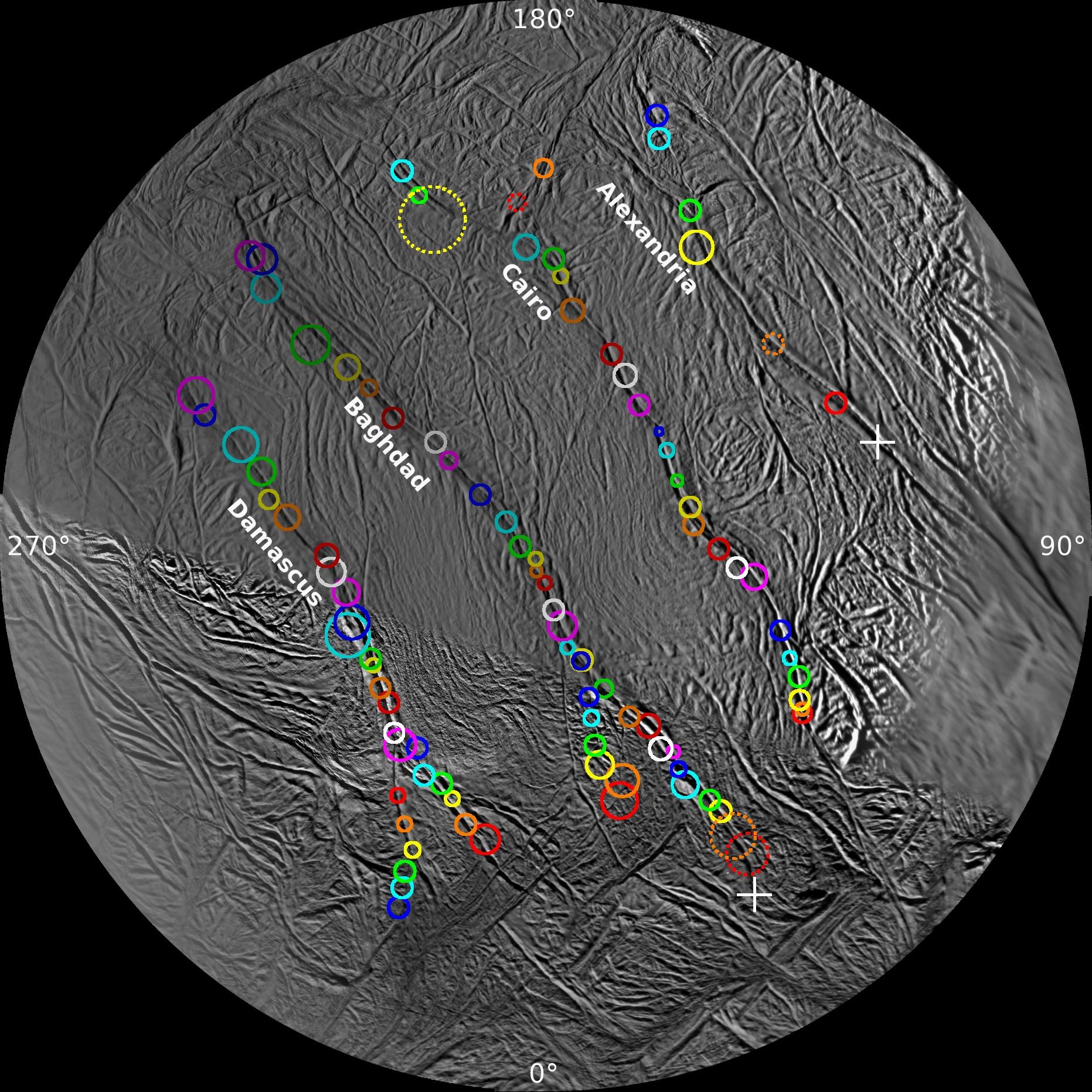 Surveyor's Map of Enceladus' Geyser Basin