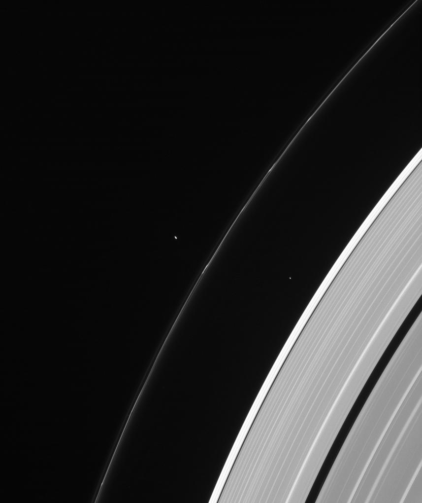 Atlas, Pandora, Saturn's rings