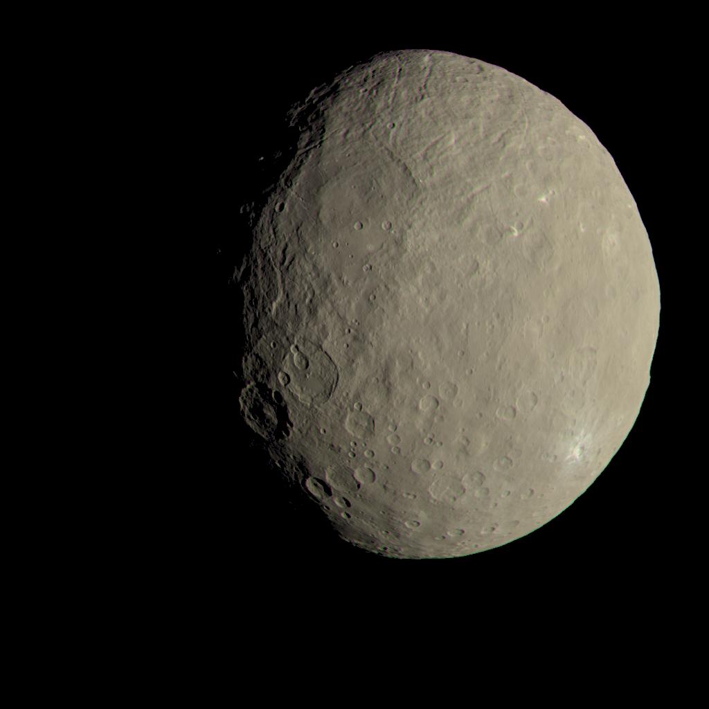 This image of Ceres approximates how the dwarf planet's colors would appear to the eye.