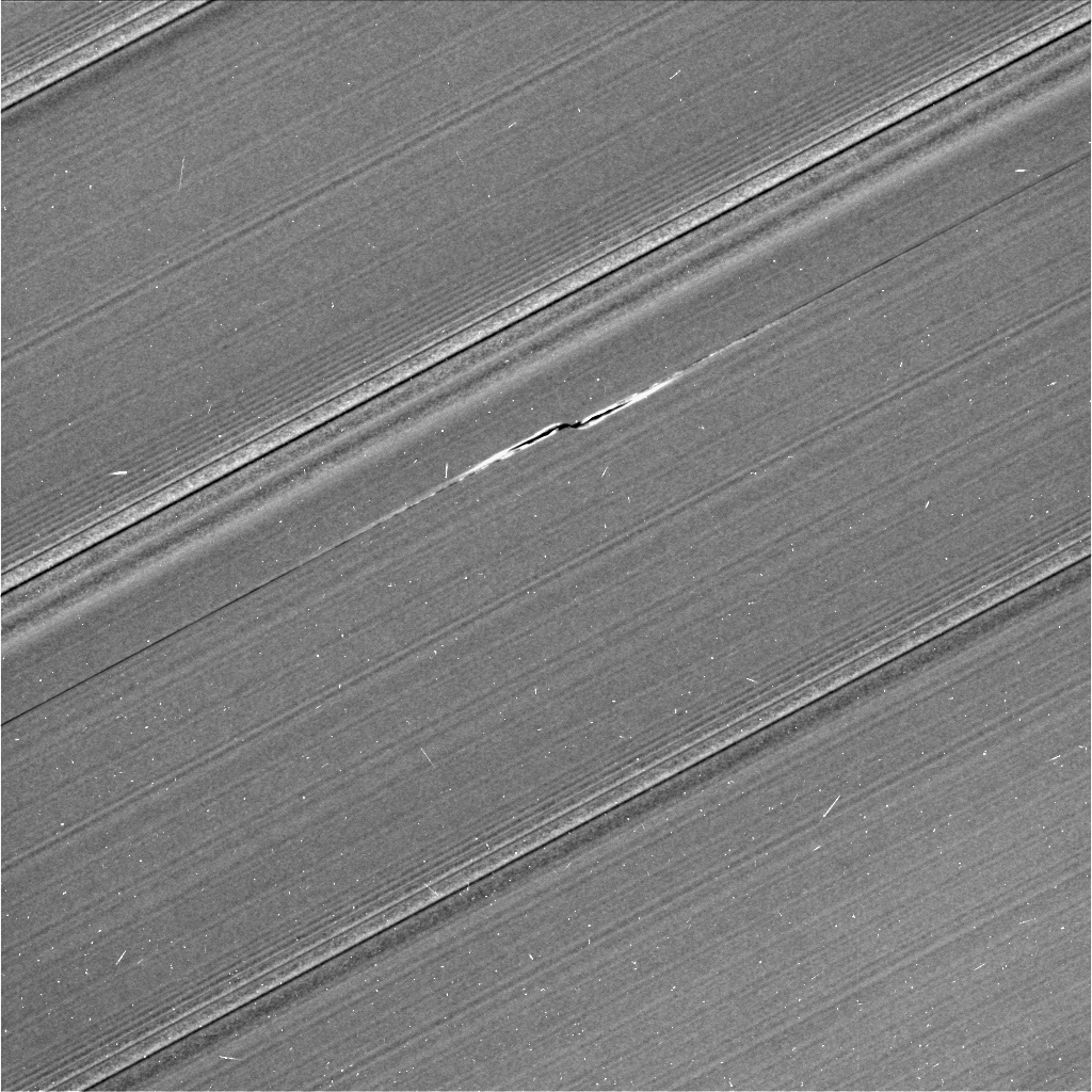 A propeller feature in Saturn's rings known informally as Bleriot