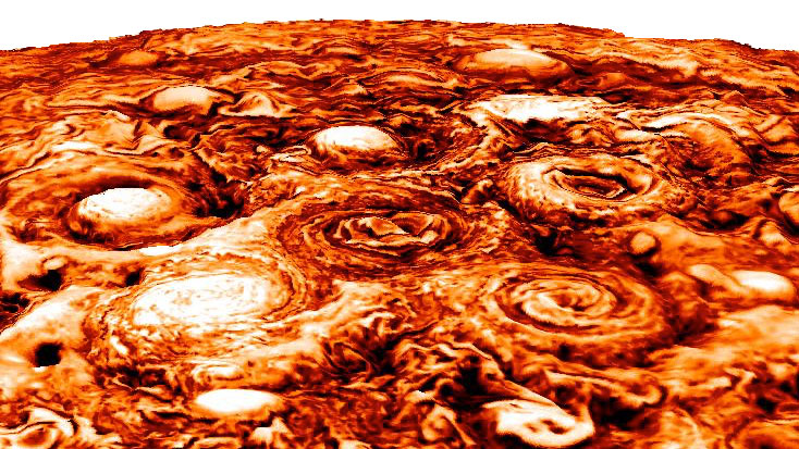 Cyclonic patterns at Jupiter's south pole