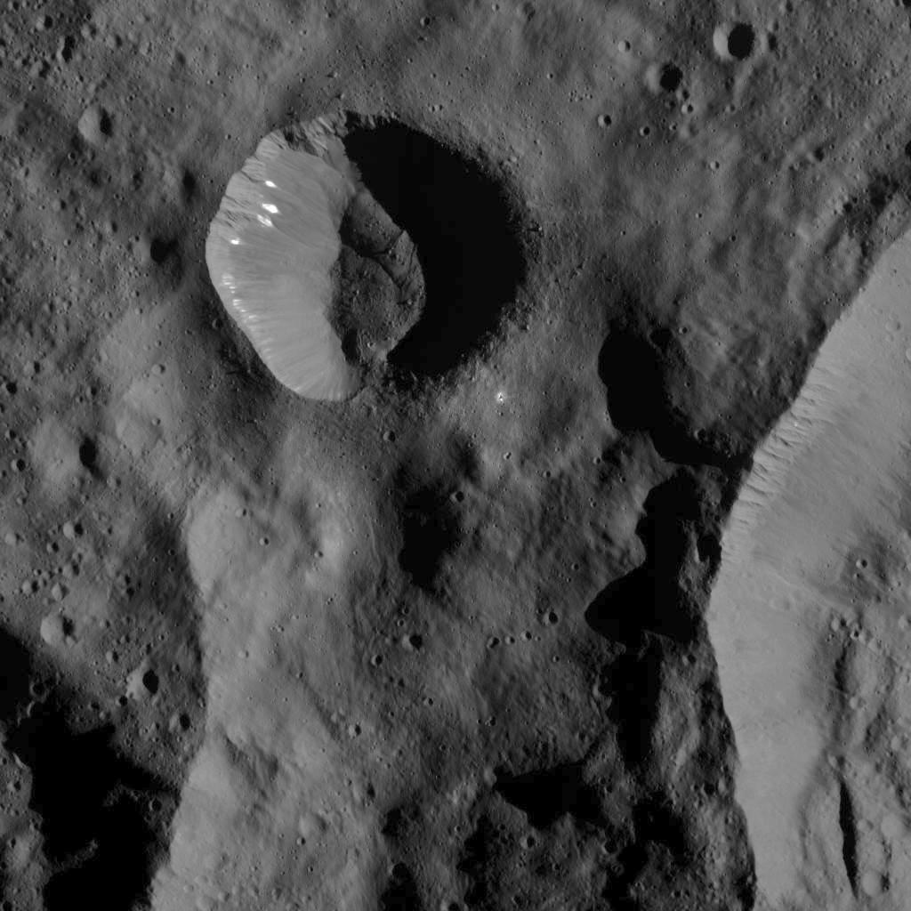 Bright Spots in Small Crater on Ceres