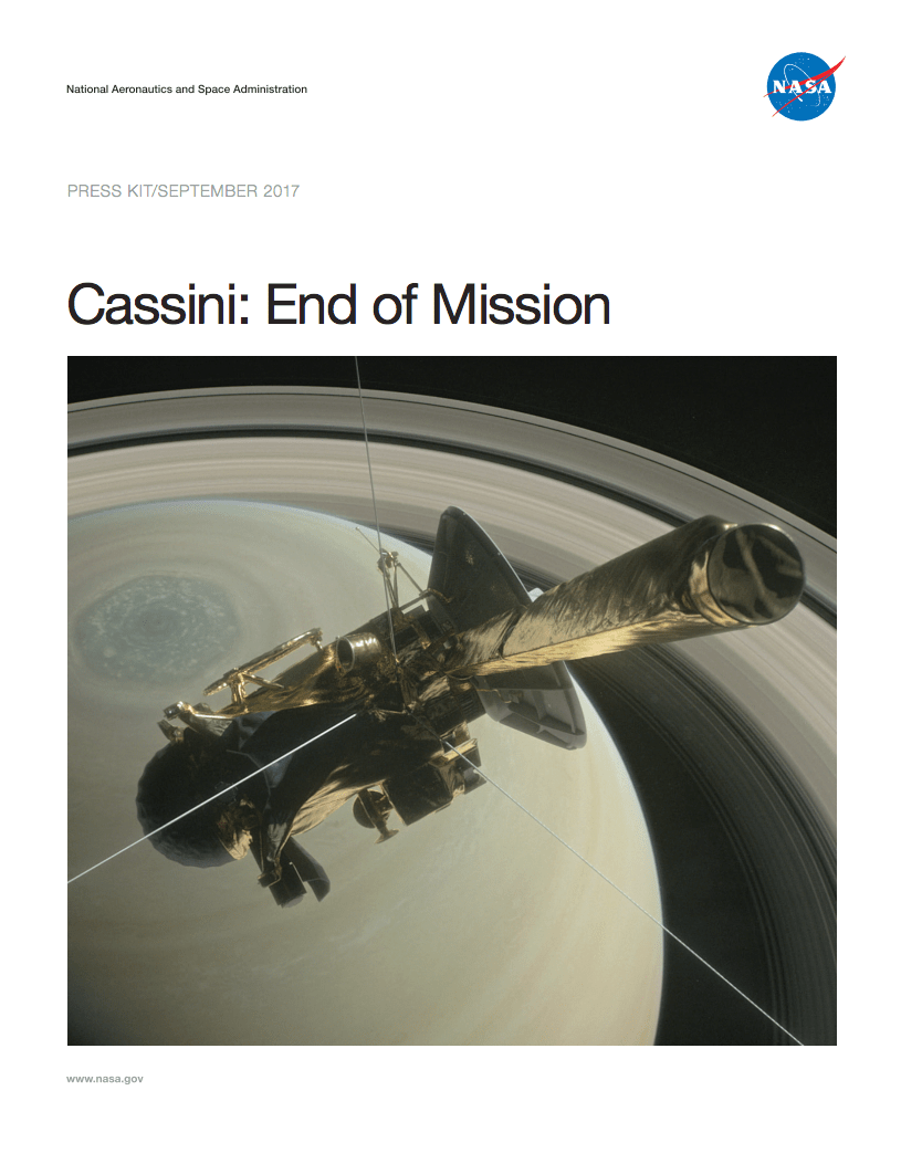 Cassini end of mission press kit