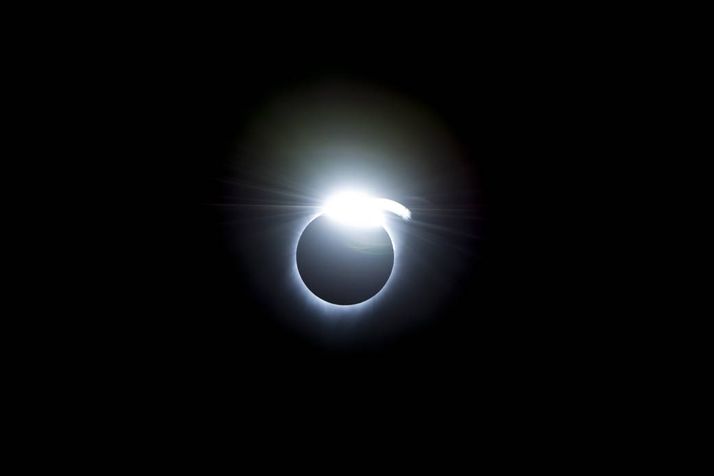image of the diamond-ring effect during a solar eclipse