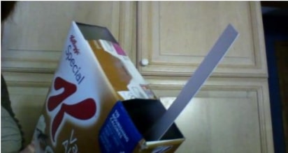image of an eclipse viewer made out of a cereal box
