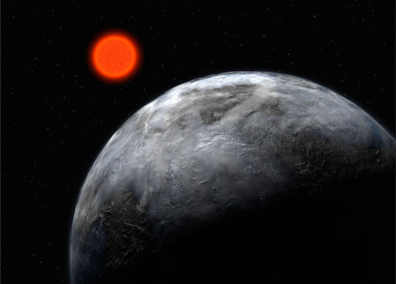 The Earth-like Planet Gliese 581c (Artist's Impression)