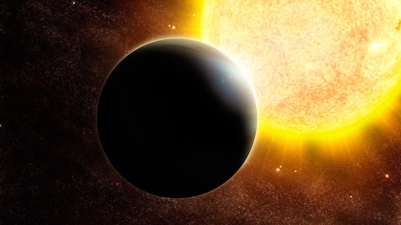 Artist's rendering of a Jupiter-sized planet and its host star.