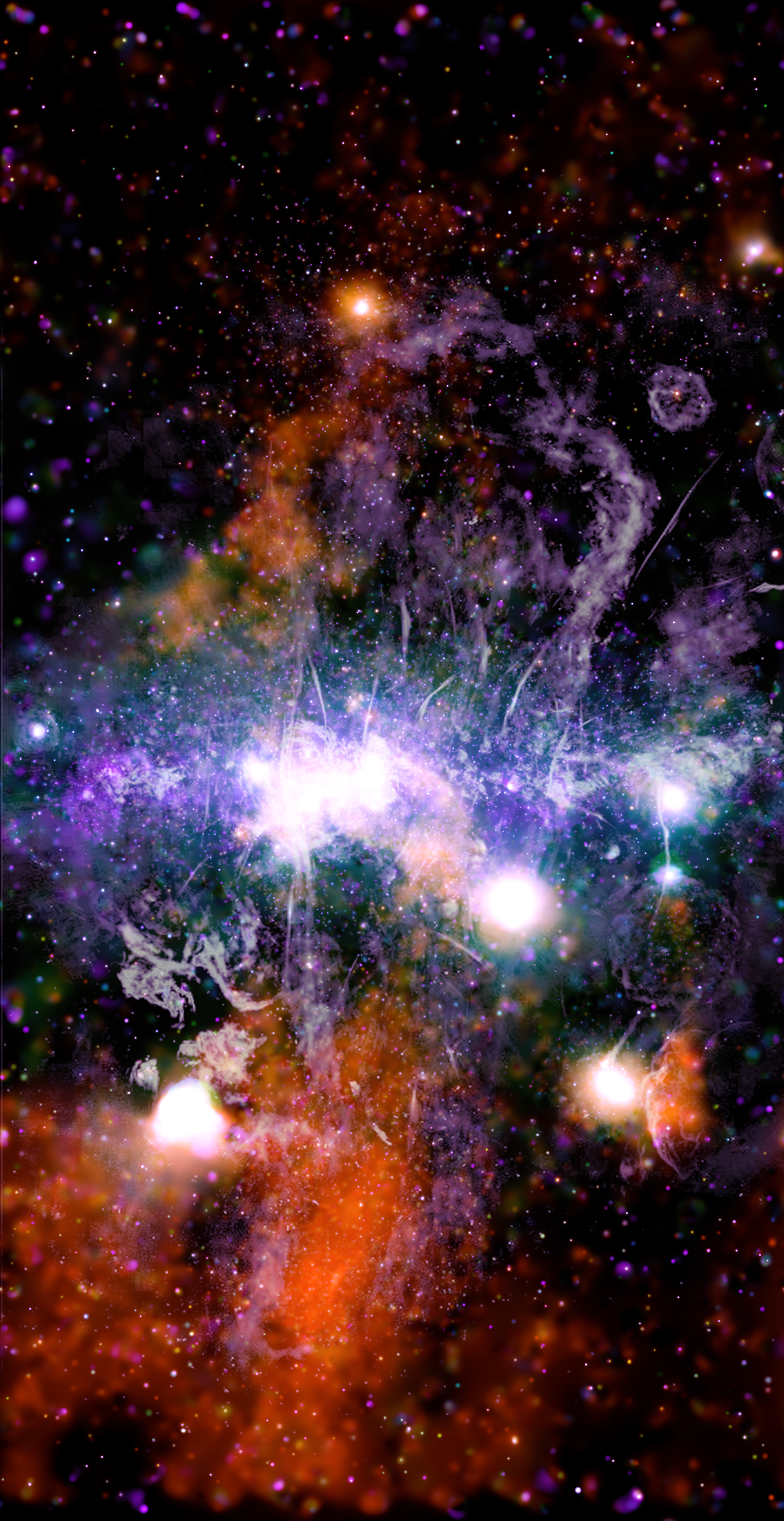 Galactic Center Panorama in X-ray and Radio