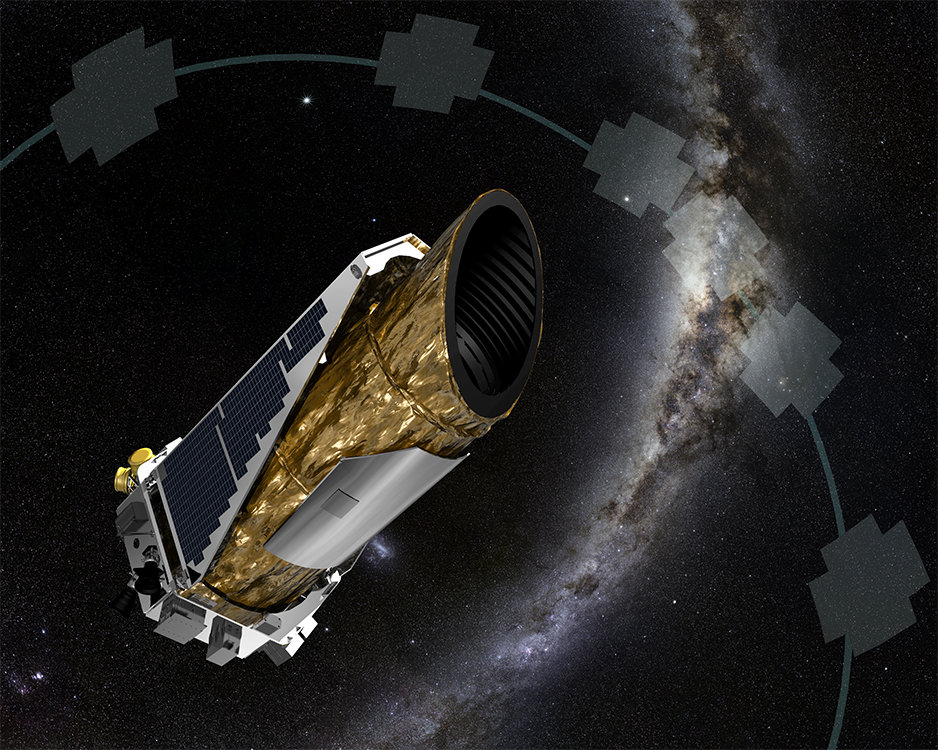 Artist's rendering of NASA's Kepler space telescope on its new mission, called K2. Credit: NASA