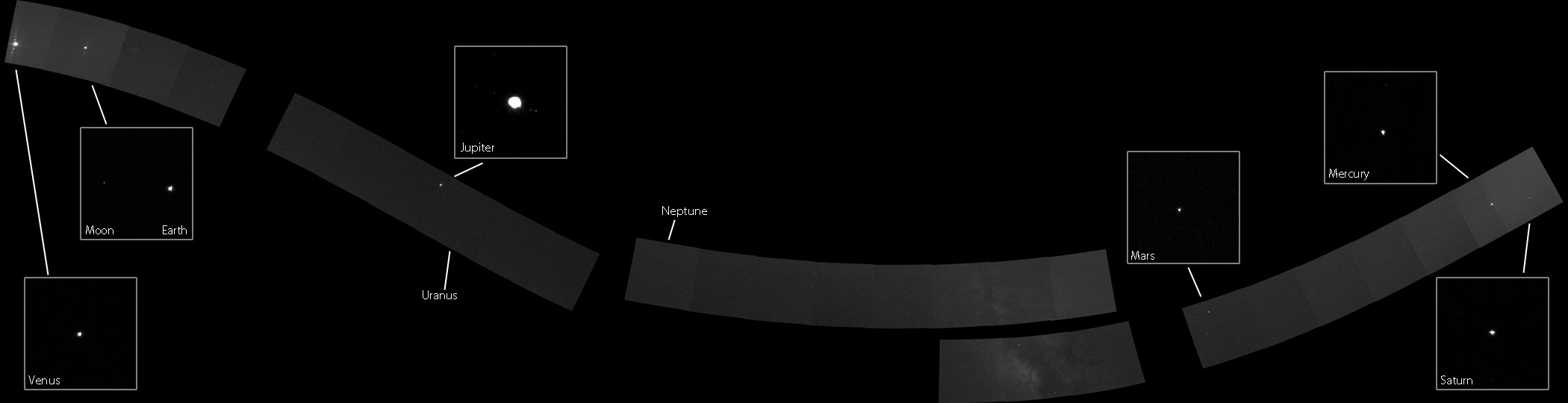 The MESSENGER spacecraft has captured the first portrait of our Solar System from the inside looking out.