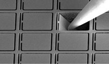 Closeup of microshutter array