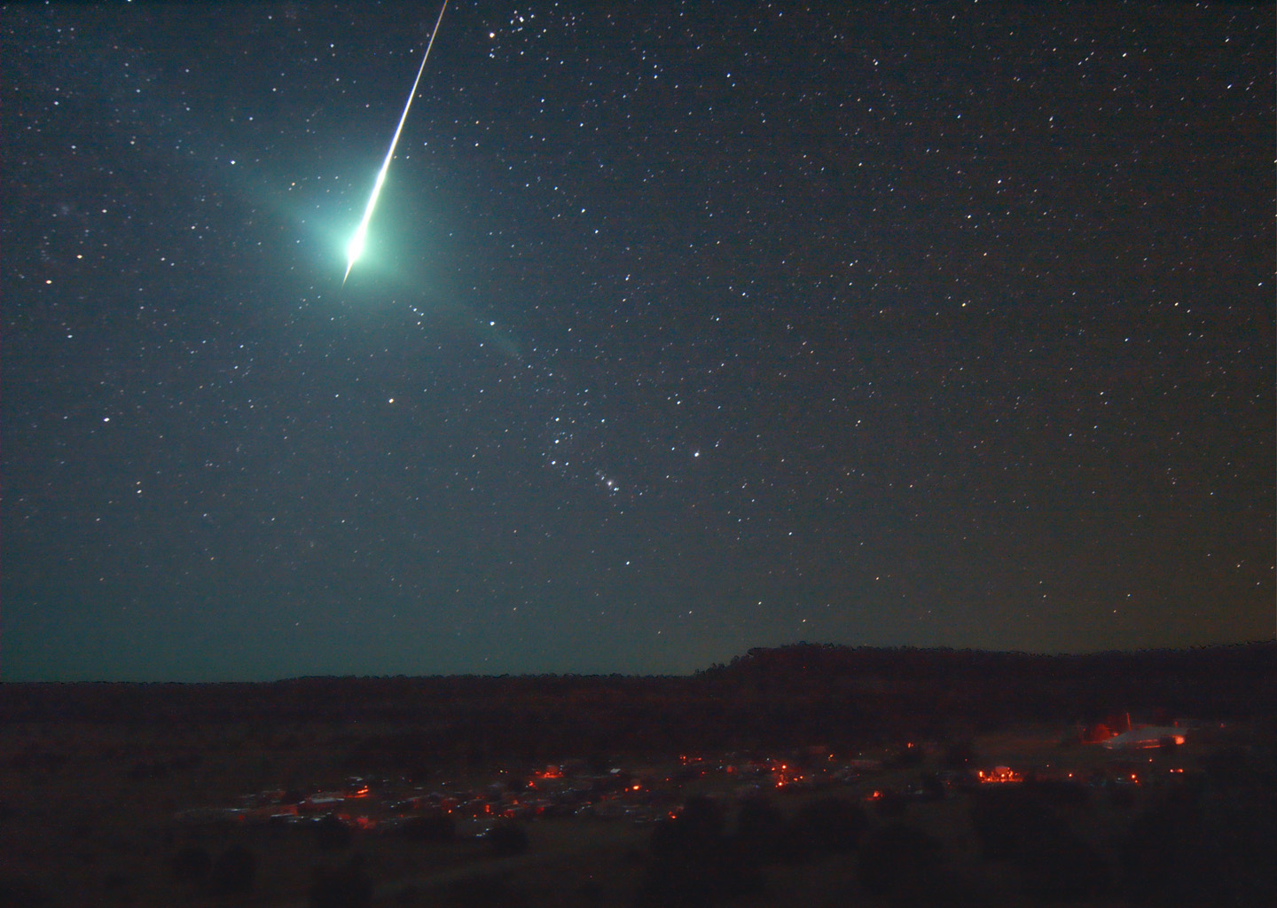 Bolides shown: very bright meteors that can even be seen in daylight