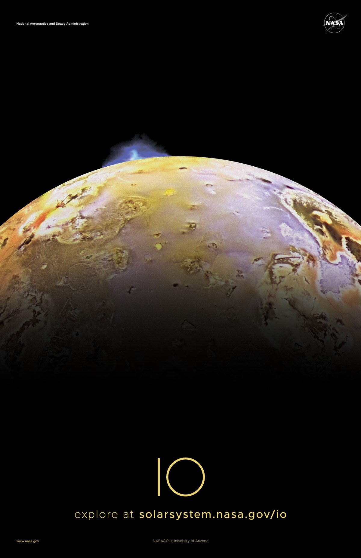 Jupiter's Moon Io Poster - Version B - NASA Science