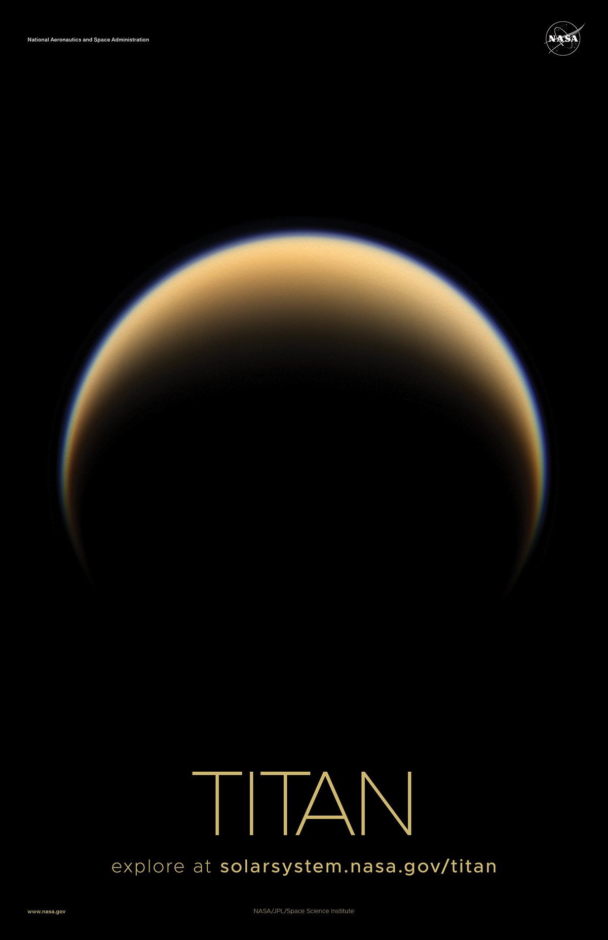 Crescent view of Titan