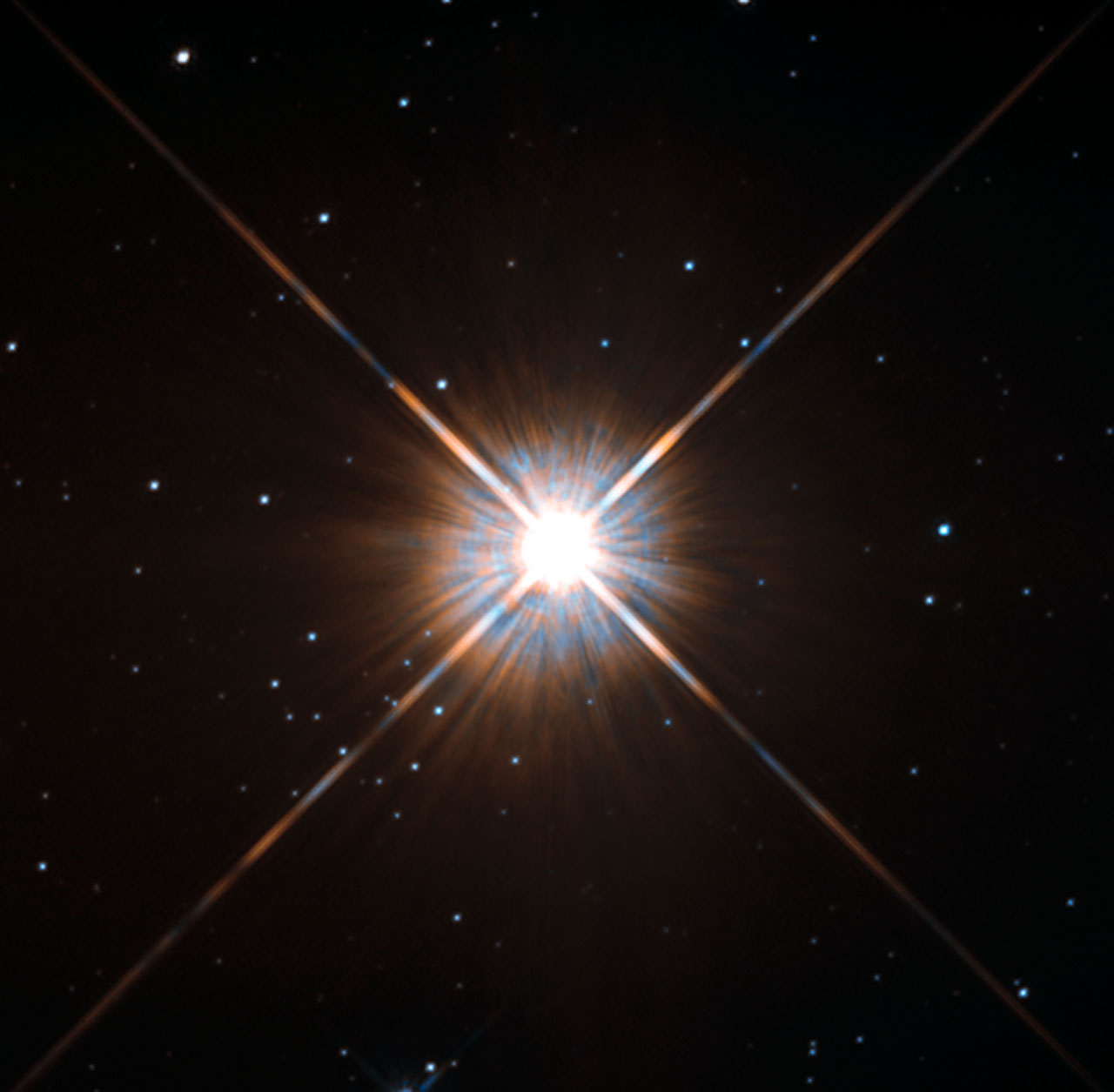 Hubble image of a red dwarf star