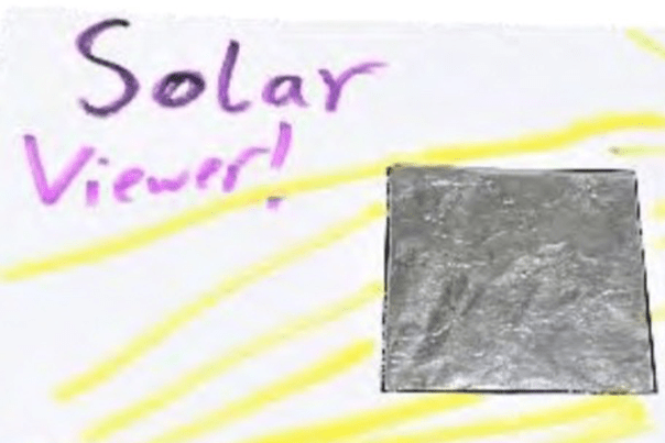 A decorated solar viewer