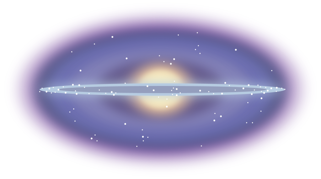 Spiral Galaxy (Side View, Purple)