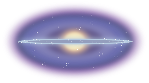 Spiral Galaxy (Side View, Purple)