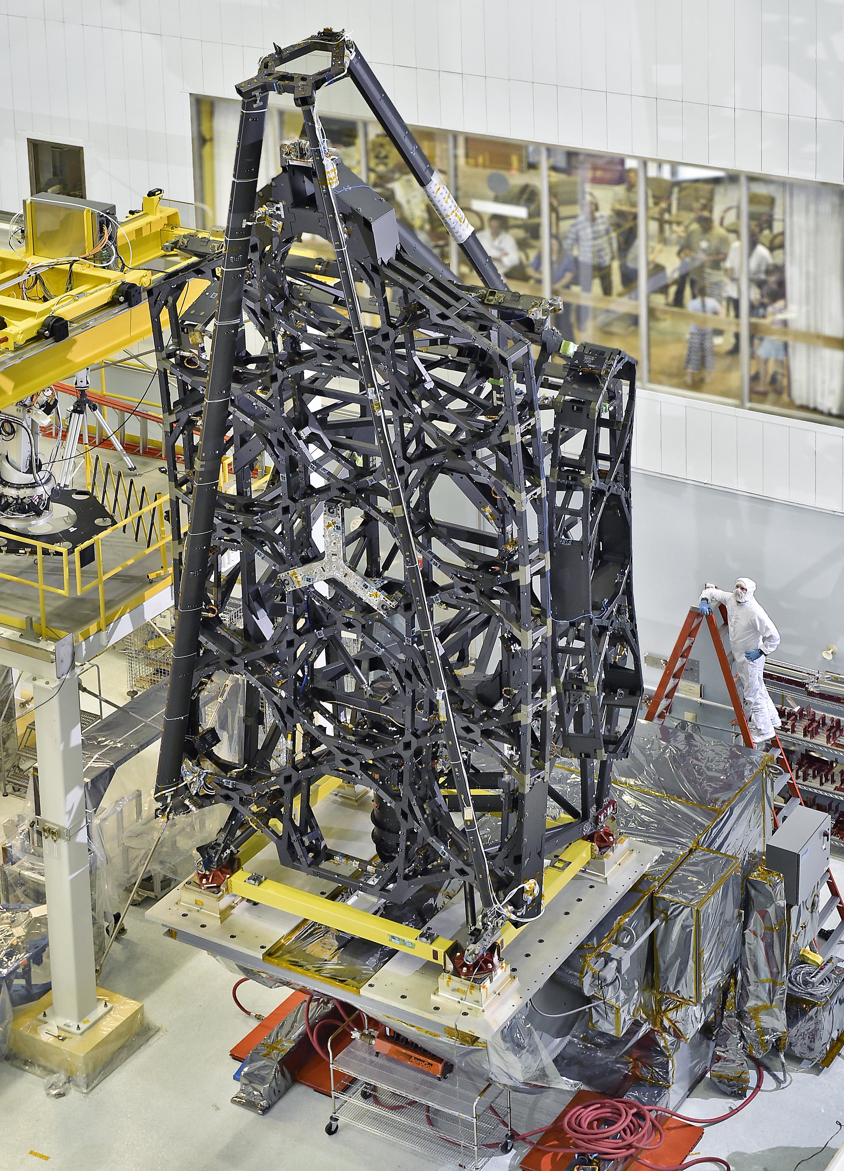 NASA's James Webb Space Telescope Structure Stands Tall