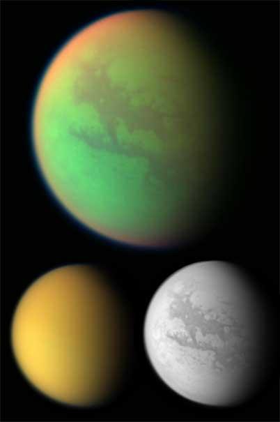 Three views of Titan