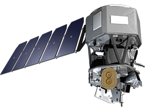 Illustration of the ICON mission satellite