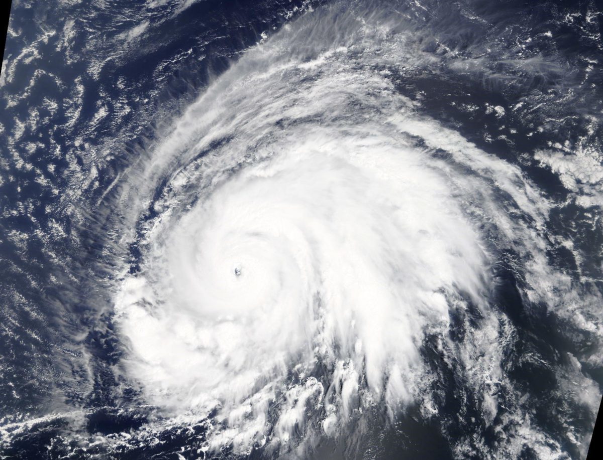Hurricane Lorenzo moving through the eastern North Atlantic Ocean, as seen from NASA's Terra satellite. Credit: NASA Worldview, Earth Observing System Data and Information System (EOSDIS).