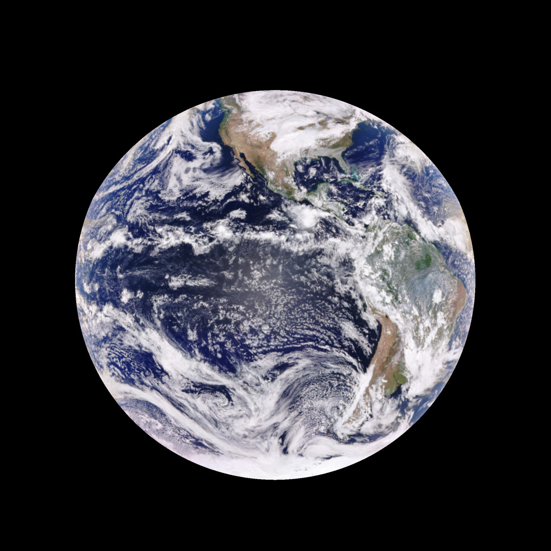 Our blue marble home world as seen from a distant satellite.