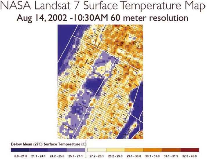 NASA Landsat Temperature Map