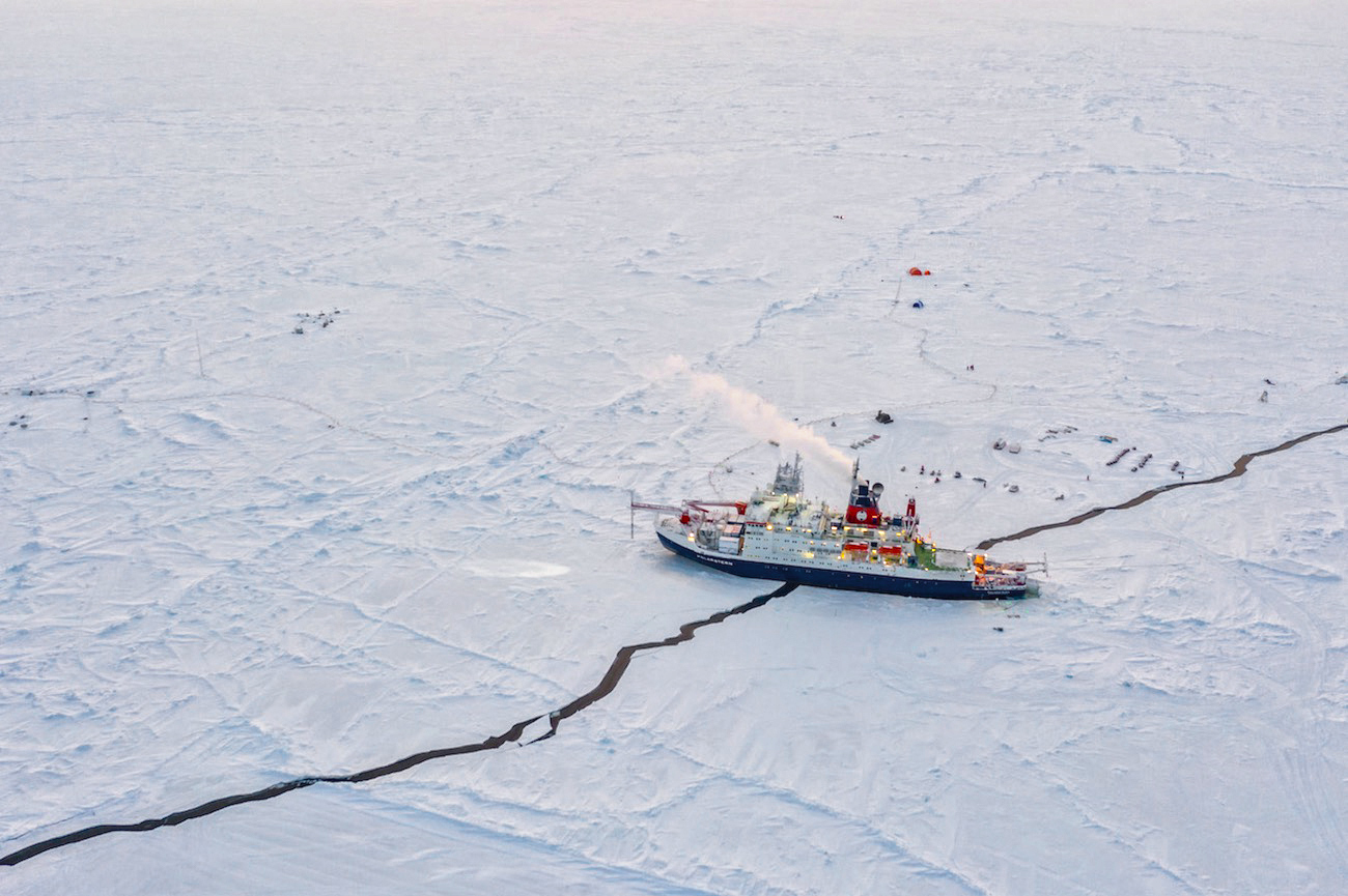 Ice Cutter Ship in Arctic