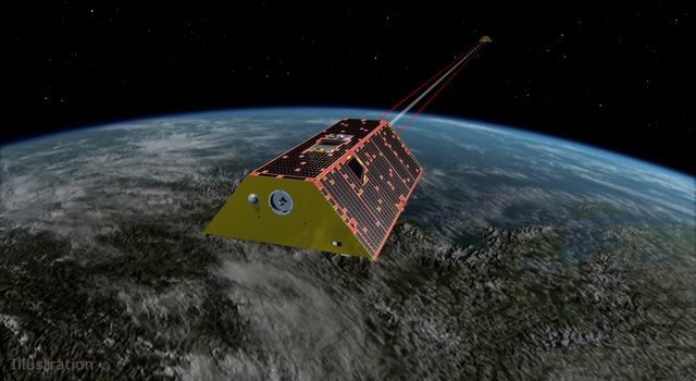slide 1 - Artist's rendering of the twin spacecraft of the Gravity Recovery and Climate Experiment Follow-On (GRACE-FO) mission