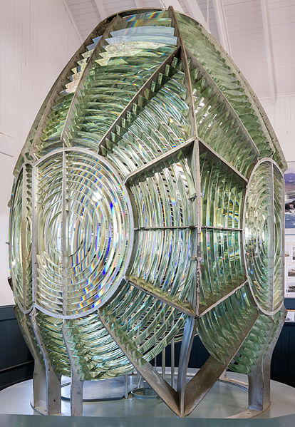 The Fresnel lenses that serve lighthouses consist of concentric rings, each of which refracts light as the corresponding part of a regular lens would do.