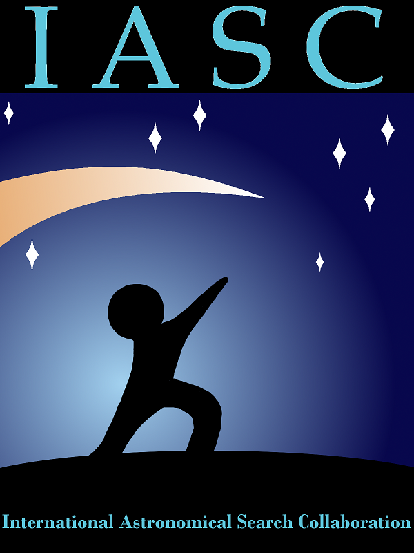 IASC text above a silhouette of a person looking up to the stars and a shooting start