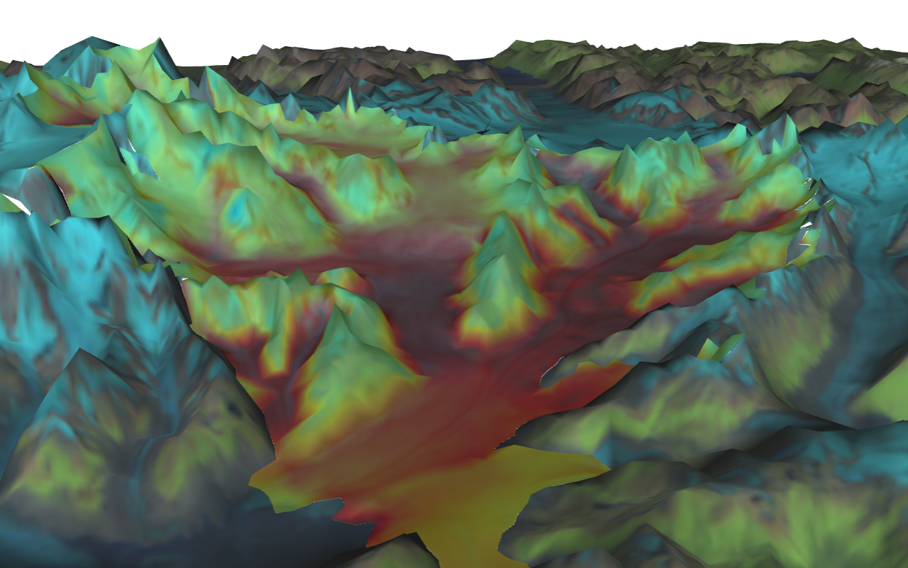 A simulation by VESL of Columbia Glacier, Alaska
