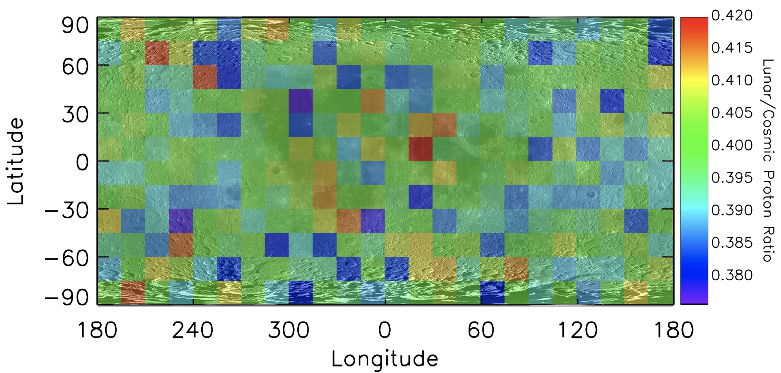 The first cosmic ray albedo proton map of the Moon (2012) from LRO's CRaTER data