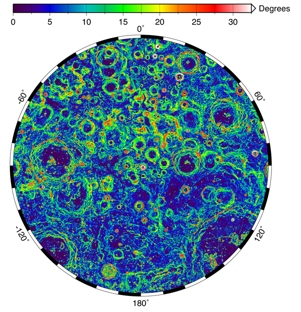 "Starry Night" South pole of the Moon