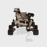 Front closeup of Curiosity rover from 3d model