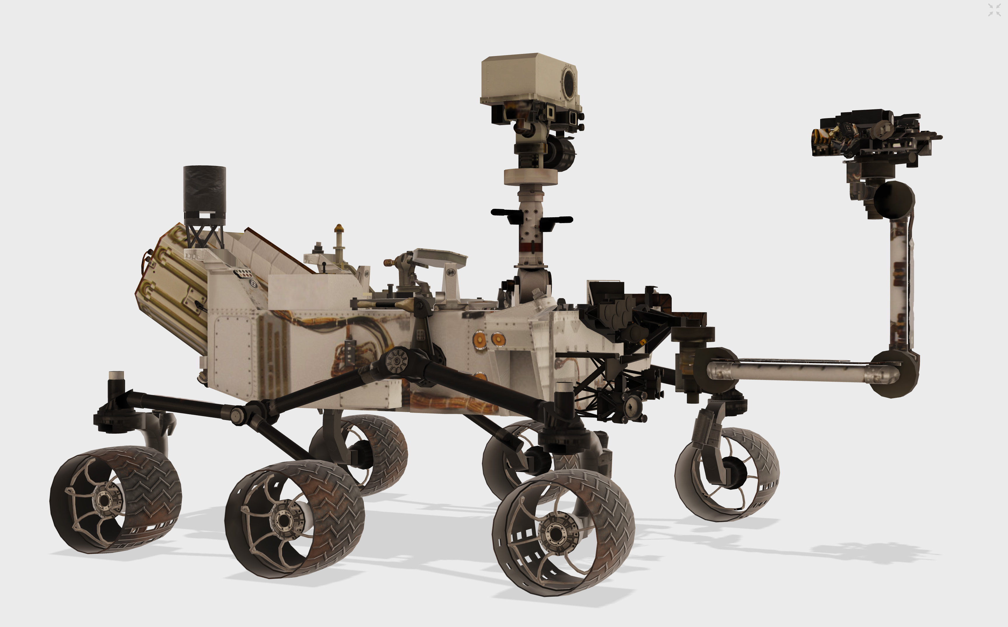 Curiosity rover 3d model