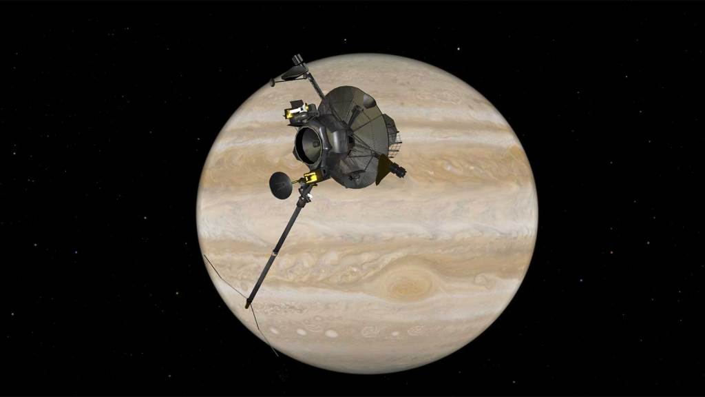 Artist's concept of a spacecraft at Jupiter