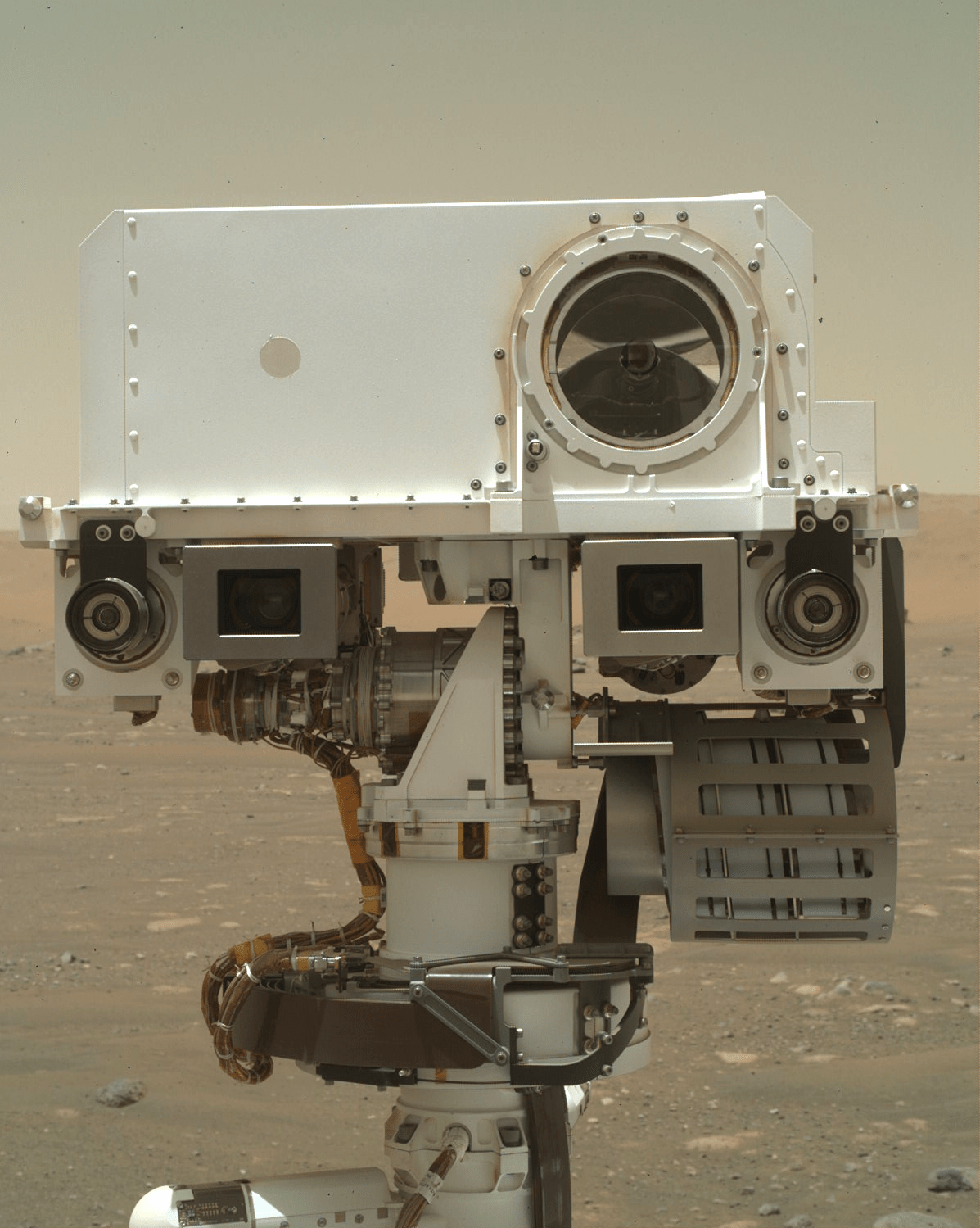 NASA's Mars Perseverance rover acquired this image using its SHERLOC WATSON camera, located on the turret at the end of the rover's robotic arm.