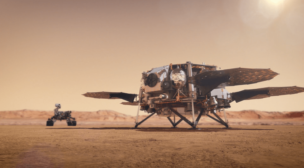 1. <strong>Interactions with Multiple Vehicles</strong>: The first time several vehicles (a lander, a rocket, and multiple helicopters) would land on the surface of Mars at the same time.