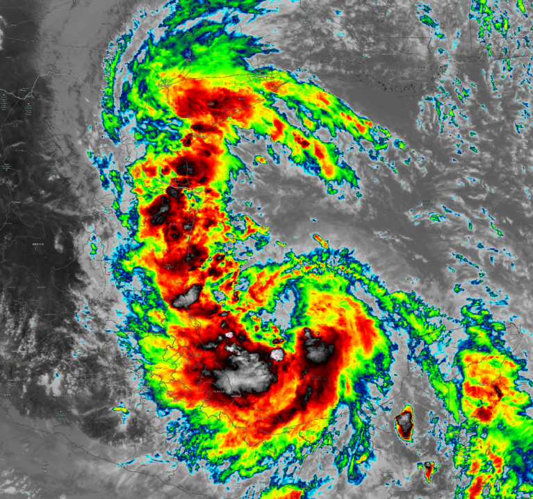 An image of Huricane Alberto from space.