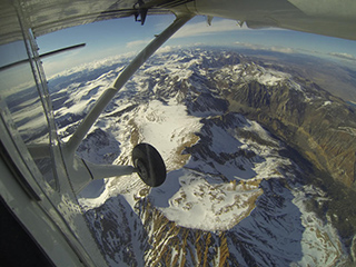 Image of snow from plane