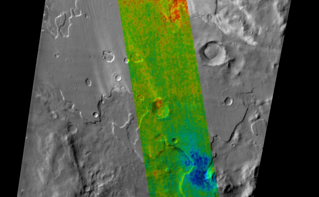 Depth-to-Ice Map of a Southern Mars Site Near Melea Planum - NASA Science